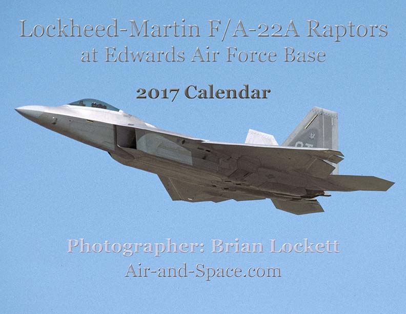 Lockett Books Calendar Catalog: Lockheed-Martin F/A-22A Raptors at Edwards Air Force Base